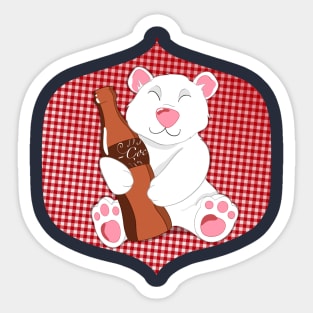 Cola Bear Sticker